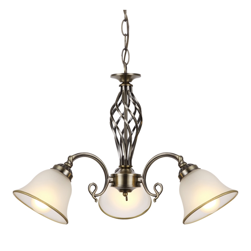Globo - Taklampa med kedja 3xE27/60W/230V