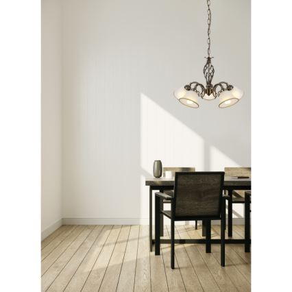 Globo 60208-5 - Ljuskrona med kedja ODIN 5xE27/60W/230V