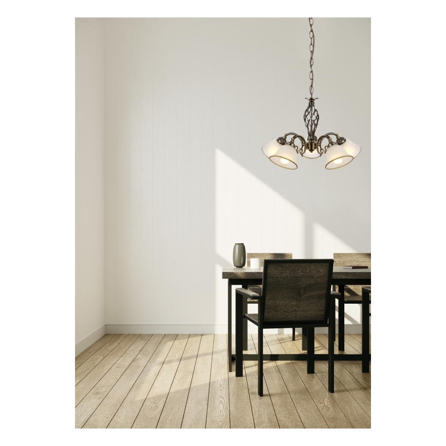 Globo 60208-5 - Ljuskrona med kedja ODIN 5xE27/60W/230V