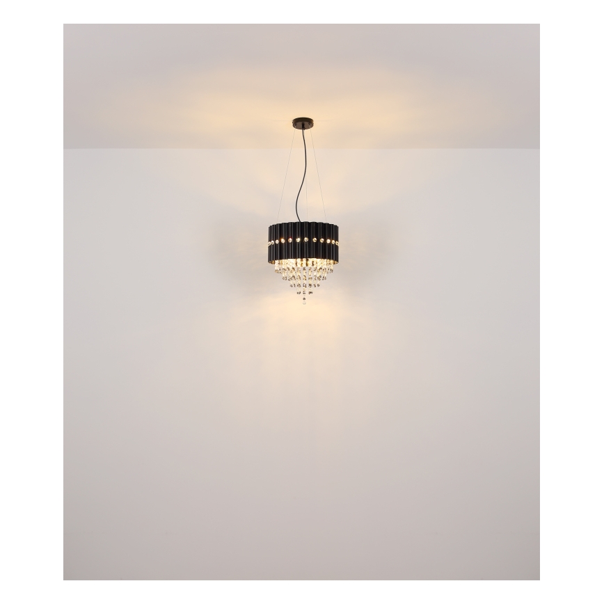 Globo - Ljuskrona med textilsladd 3xE27/40W/230V diameter 40 cm