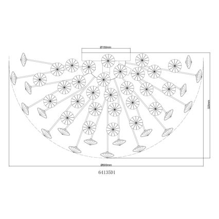 Globo - LED taklampa 6xG9/3,5W/230V guld