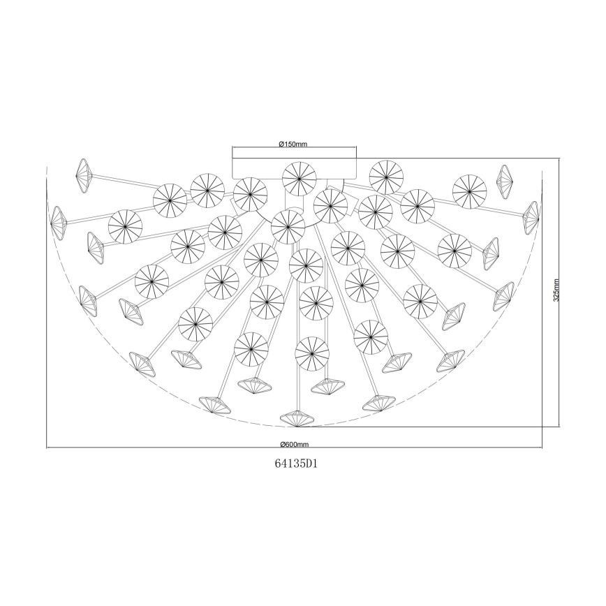 Globo - LED taklampa 6xG9/3,5W/230V guld