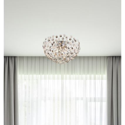 Globo - LED taklampa 6xG9/3,5W/230V diameter 60 cm skinande krom