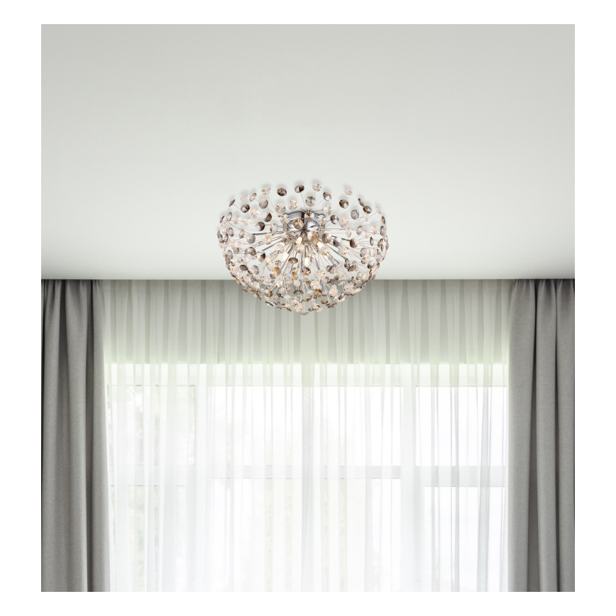 Globo - LED taklampa 6xG9/3,5W/230V diameter 60 cm skinande krom