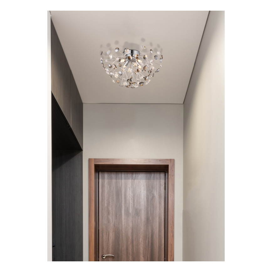 Globo - LED taklampa 4xG9/3,5W/230V diameter 45 cm skinande krom