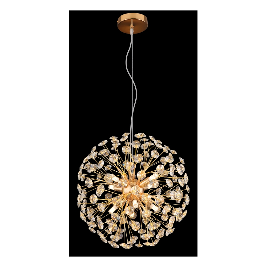 Globo - LED-ljuskrona på vajer 8xG9/3,5W/230V guld