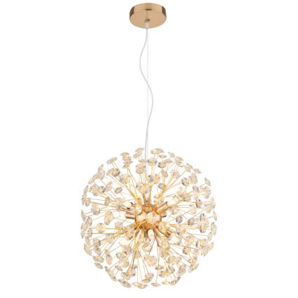 Globo - LED-ljuskrona på vajer 8xG9/3,5W/230V guld