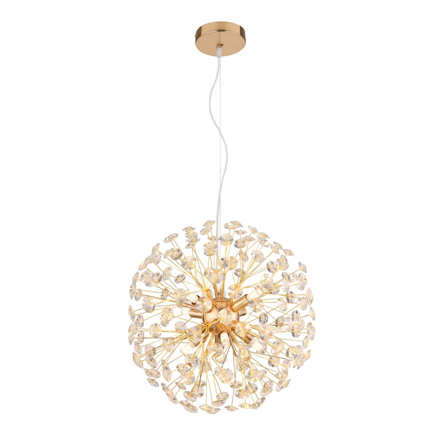 Globo - LED-ljuskrona på vajer 8xG9/3,5W/230V guld