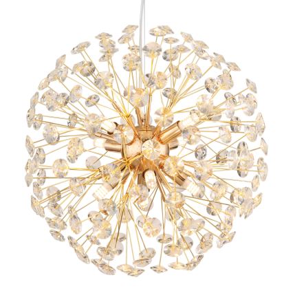 Globo - LED-ljuskrona på vajer 8xG9/3,5W/230V guld