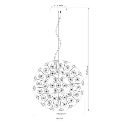 Globo - LED-ljuskrona på vajer 8xG9/3,5W/230V guld