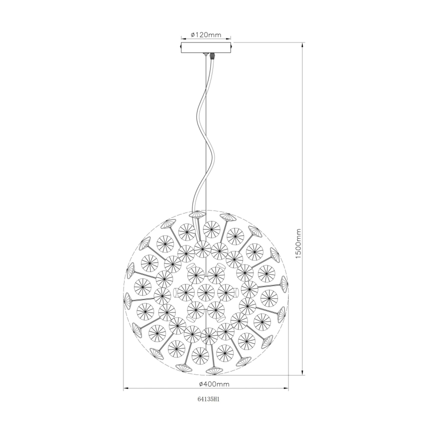 Globo - LED-ljuskrona på vajer 8xG9/3,5W/230V guld