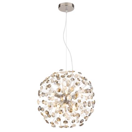 Globo - LED-pendel med vajerupphängning 8xG9/3,5W/230V polerad krom