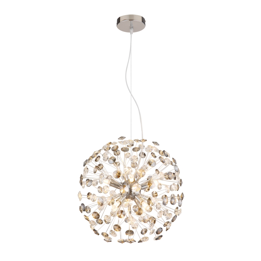 Globo - LED-pendel med vajerupphängning 8xG9/3,5W/230V polerad krom