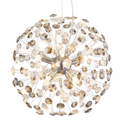 Globo - LED-pendel med vajerupphängning 8xG9/3,5W/230V polerad krom