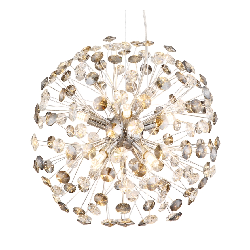 Globo - LED-pendel med vajerupphängning 8xG9/3,5W/230V polerad krom