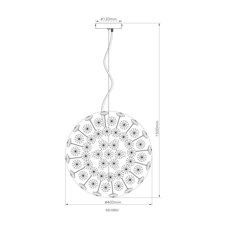 Globo - LED-pendel med vajerupphängning 8xG9/3,5W/230V polerad krom