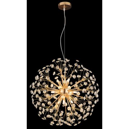 Globo - LED-ljuskrona med vajer 9xG9/3,5W/230V guld