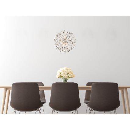 Globo - LED-pendel på vajer 9xG9/3,5W/230V blank krom