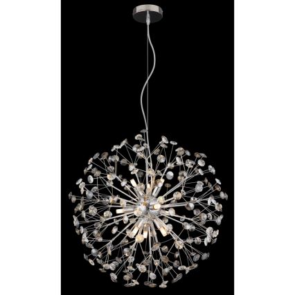 Globo - LED-pendel på vajer 9xG9/3,5W/230V blank krom
