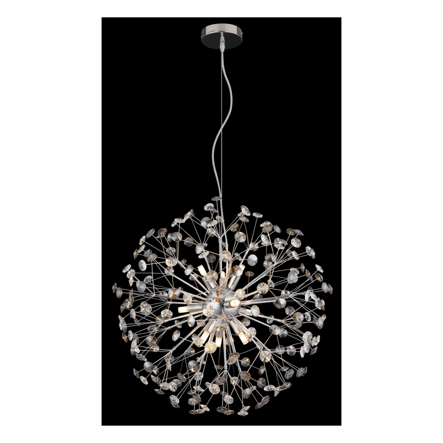 Globo - LED-pendel på vajer 9xG9/3,5W/230V blank krom