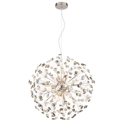 Globo - LED-pendel på vajer 9xG9/3,5W/230V blank krom