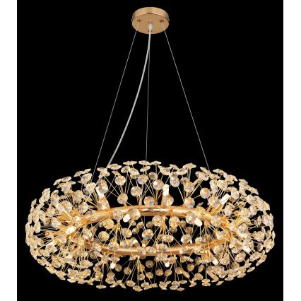 Globo - LED kristallkrona med textilsladd 20xG9/3,5W/230V