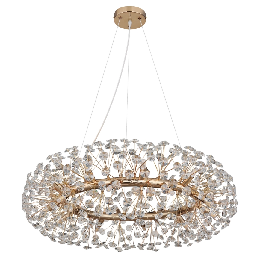 Globo - LED kristallkrona med textilsladd 20xG9/3,5W/230V