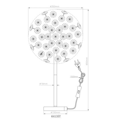 Globo - LED bordslampa 8xG9/3,5W/230V guld