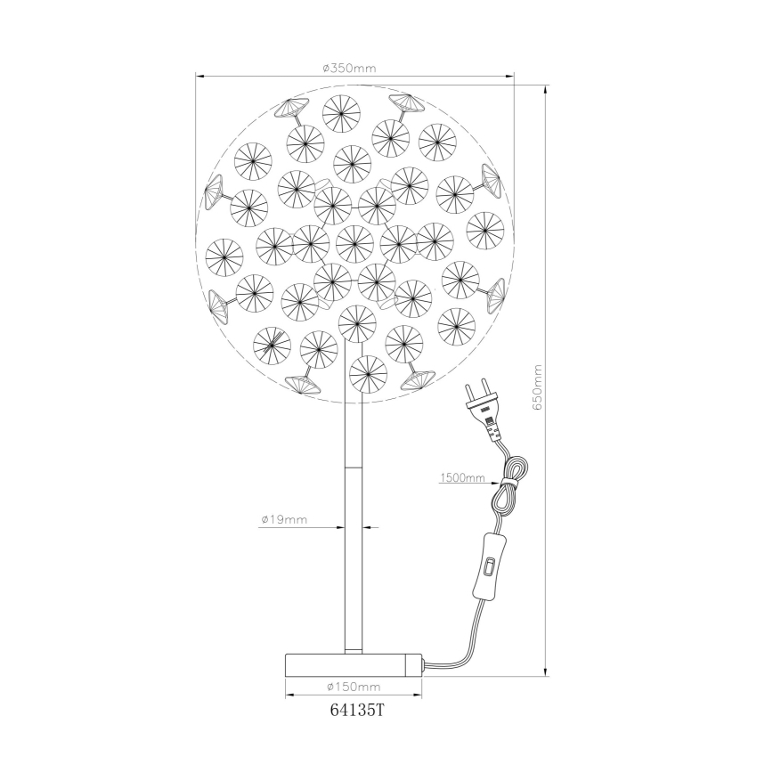 Globo - LED bordslampa 8xG9/3,5W/230V guld