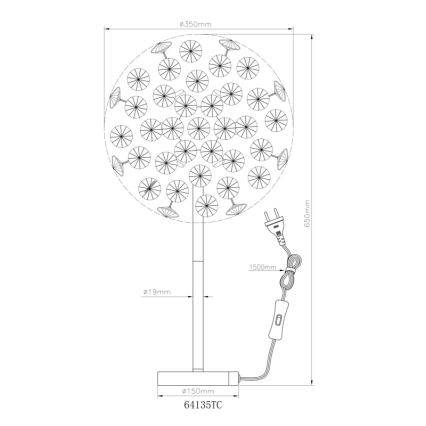 Globo - LED bordslampa 8xG9/3,5W/230V skinande krom