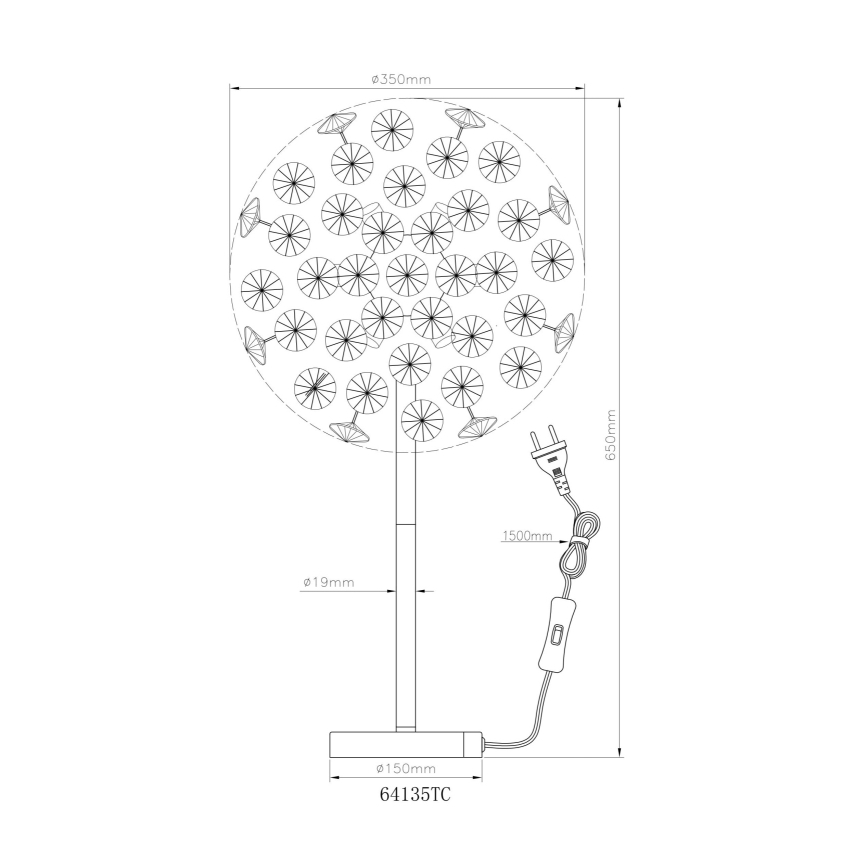 Globo - LED bordslampa 8xG9/3,5W/230V skinande krom