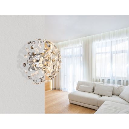 Globo - LED väggbelysning 6xG9/3,5W/230V skinande krom