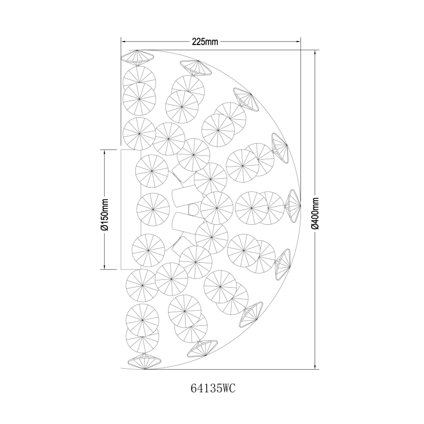 Globo - LED väggbelysning 6xG9/3,5W/230V skinande krom