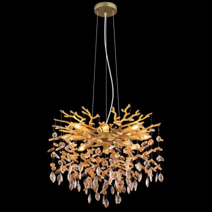 Globo - Taklampa på vajer 8xE14/40W/230V guld