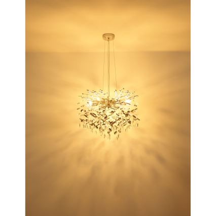 Globo - Taklampa med vajer 8xE14/40W/230V silver