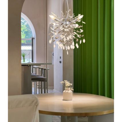 Globo - Taklampa med vajer 4xE14/40W/230V silverfärgad