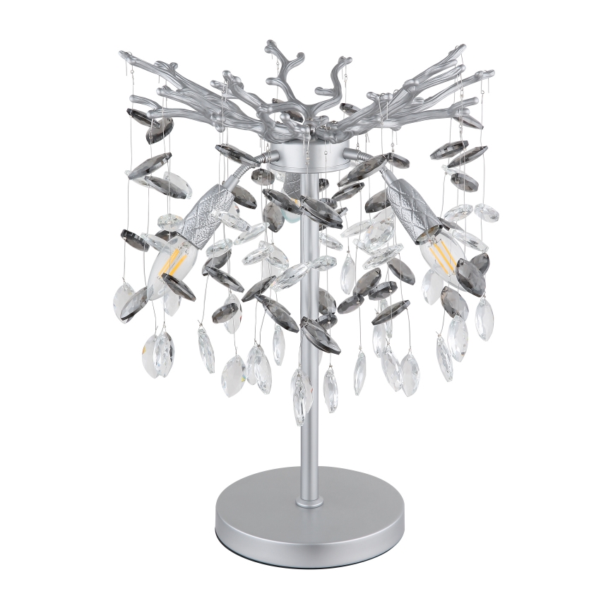 Globo - Bordslampa, 3 x E14, 40 W, 230 V, silver