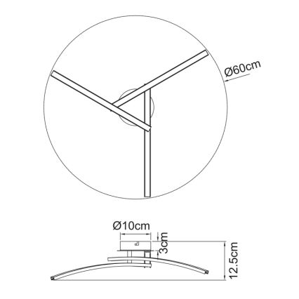 Globo - LED ytmonterad ljuskrona 3xLED/6W/230V 3000/4000/6000K