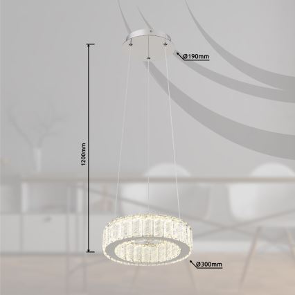 Globo - LED dimbar taklampa LED/30W/230V 2700-6000K Ø 30 cm + fjärrkontroll