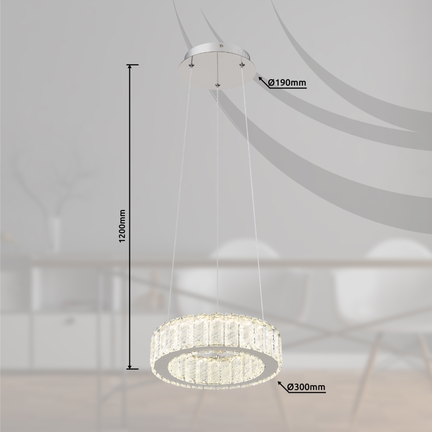 Globo - LED dimbar taklampa LED/30W/230V 2700-6000K Ø 30 cm + fjärrkontroll