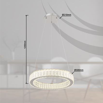 Globo - LED dimbar taklampa LED/50W/230V 2700-6000K Ø 50 cm + fjärrkontroll