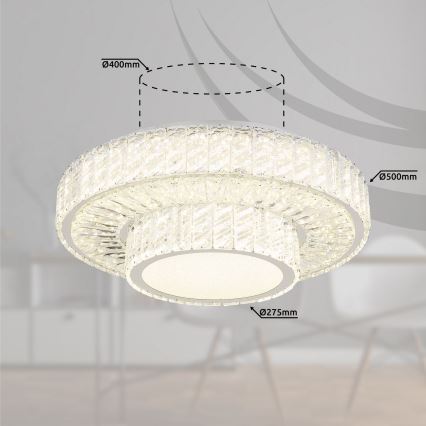 Globo - LED dimbar taklampa LED/50W/230V 2700-6000K Ø 50 cm + fjärrkontroll