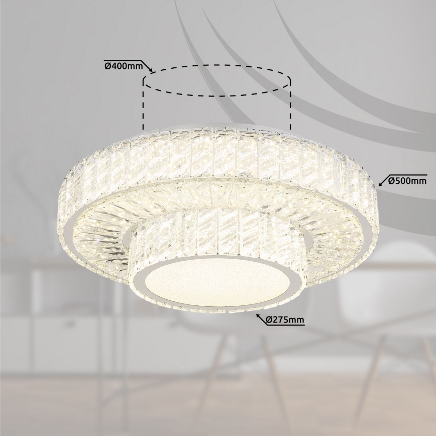 Globo - LED dimbar taklampa LED/50W/230V 2700-6000K Ø 50 cm + fjärrkontroll