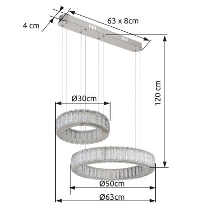 Globo - LED dimbar taklampa LED/80W/230V 2700-6000K + fjärrkontroll