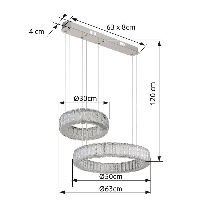 Globo - LED dimbar taklampa LED/80W/230V 2700-6000K + fjärrkontroll