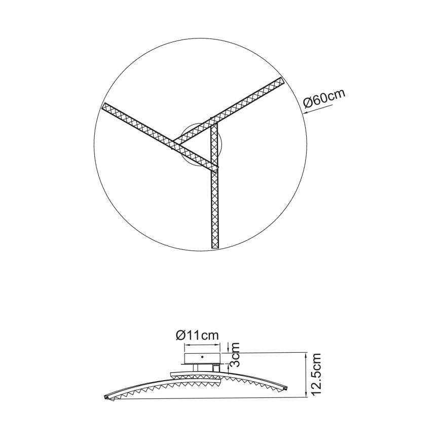 Globo - LED Badrum fastsatt Ljuskrona  3xLED/6W/230V IP44