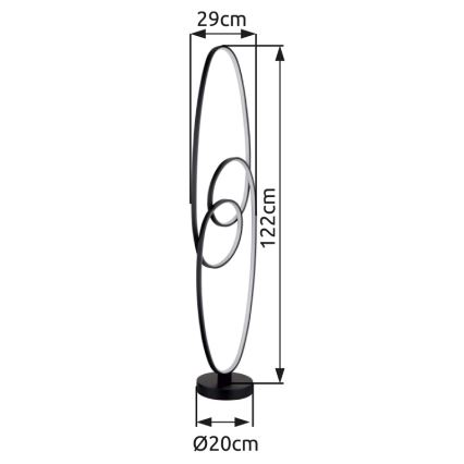 Globo - LED golvlampa LED/39W/230V 2700/4000/6500K