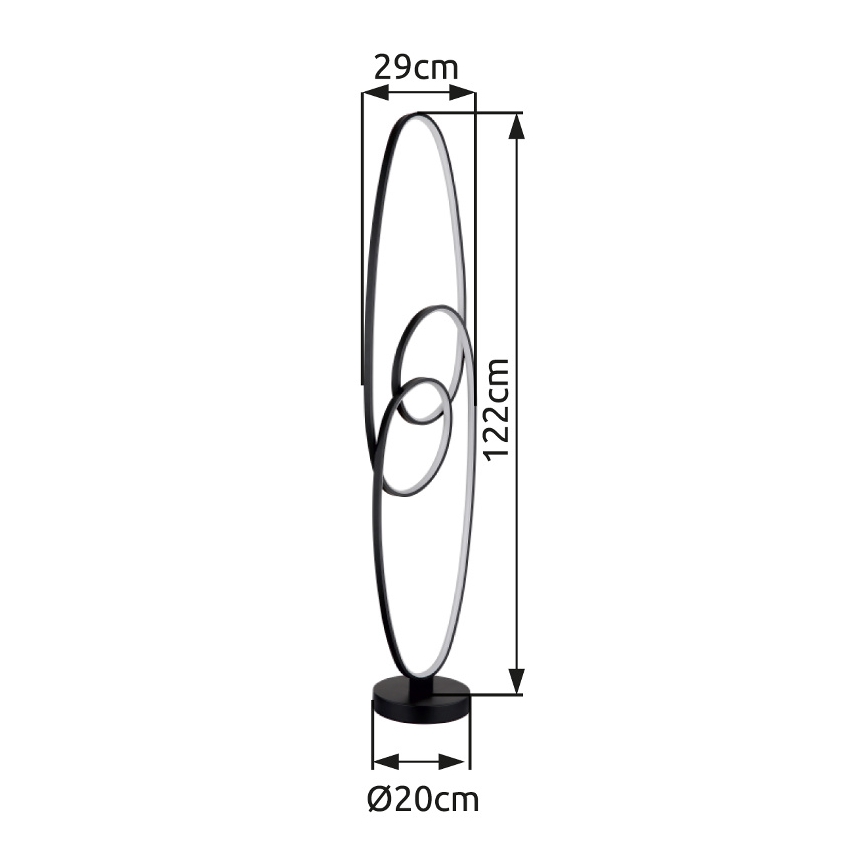 Globo - LED golvlampa LED/39W/230V 2700/4000/6500K