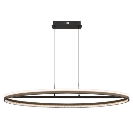 Globo - LED ljuskrona med textilsladd LED/60W/230V 3000/4000/6000K brun