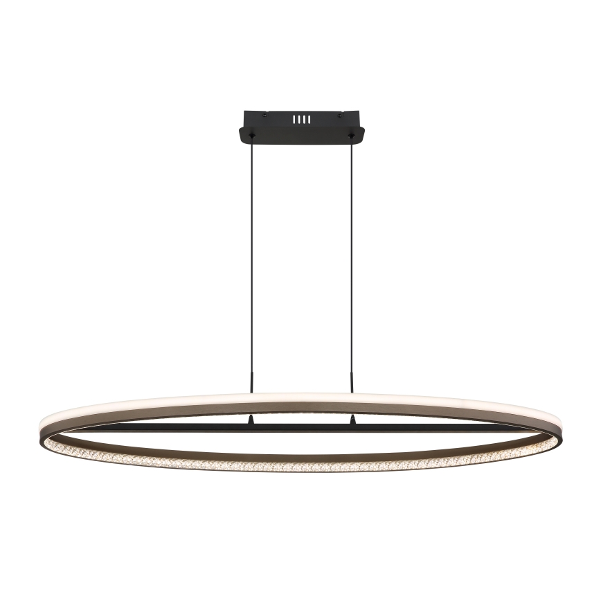Globo - LED ljuskrona med textilsladd LED/60W/230V 3000/4000/6000K brun